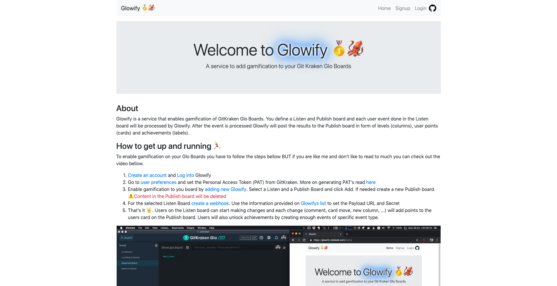 Glowify screenshot