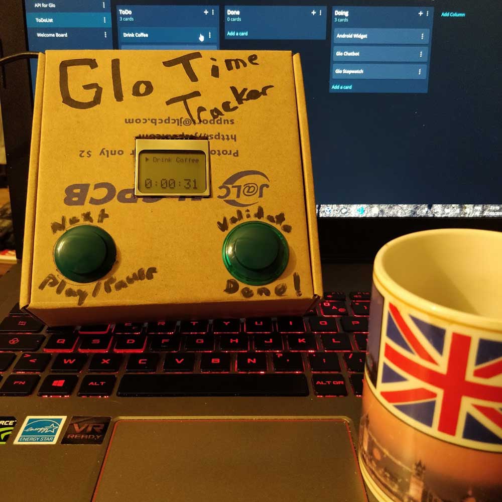 IoT Stopwatch with coffee cup