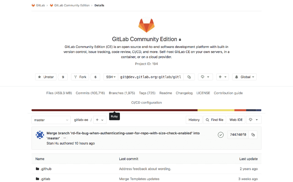 GitLab Screenshot