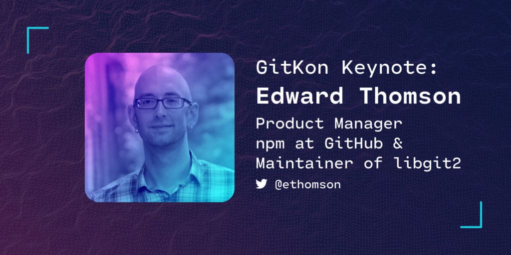 Edward Thomson speaking at GitKon