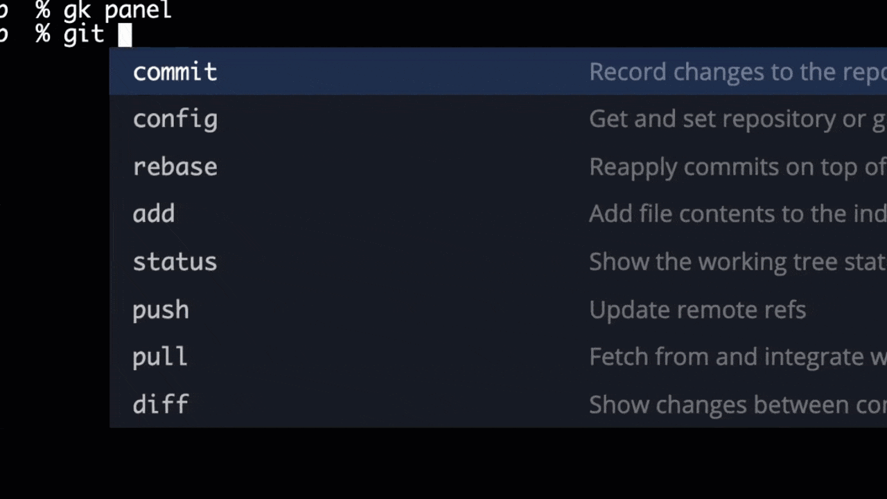 GitKraken CLI Auto-suggest for commands and flags