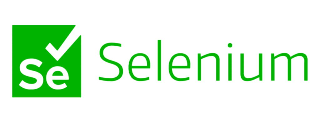 The Selenium logo, a white “S” and “e” with a white checkmark above them all contained in a green box.